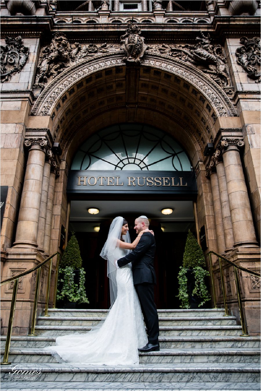 a jewish wedding at the Hotel Russell